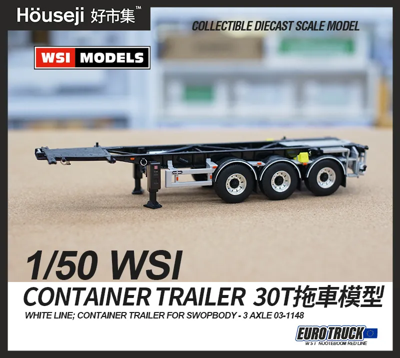 初回限定お試し価格 White 1/50 Line 建設機械模垁E box trailer XL